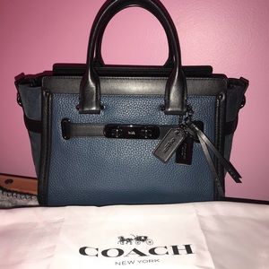 Coach Swagger 27 Colorblock Leather & Suede